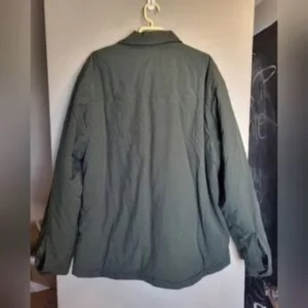 Classic Men's Quilted Button-Up Jacket - Olive Green - Picture 2 of 6
